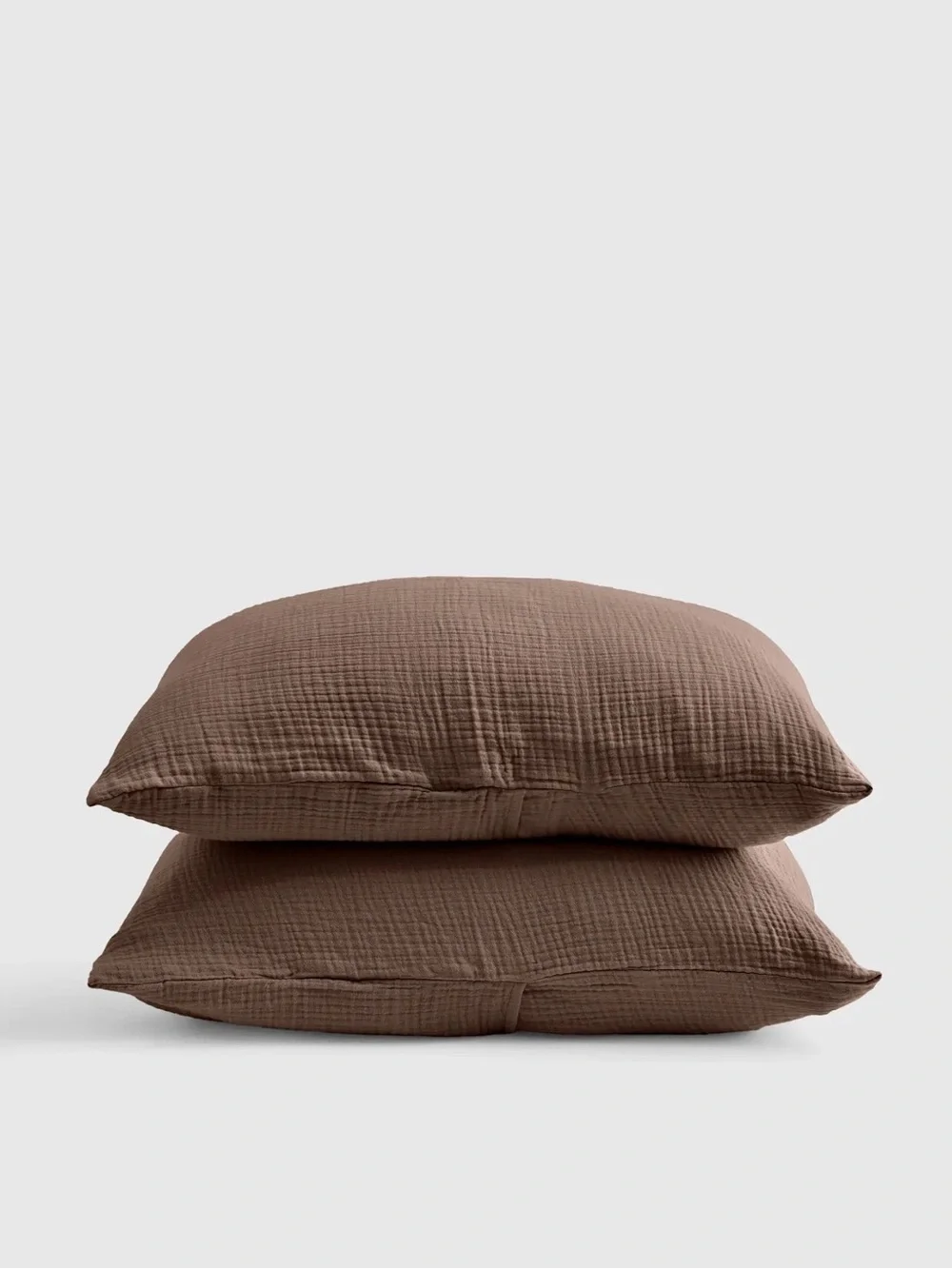 Quince Organic Cotton Gauze Duvet Cover Set with Shams Full/Queen Brown